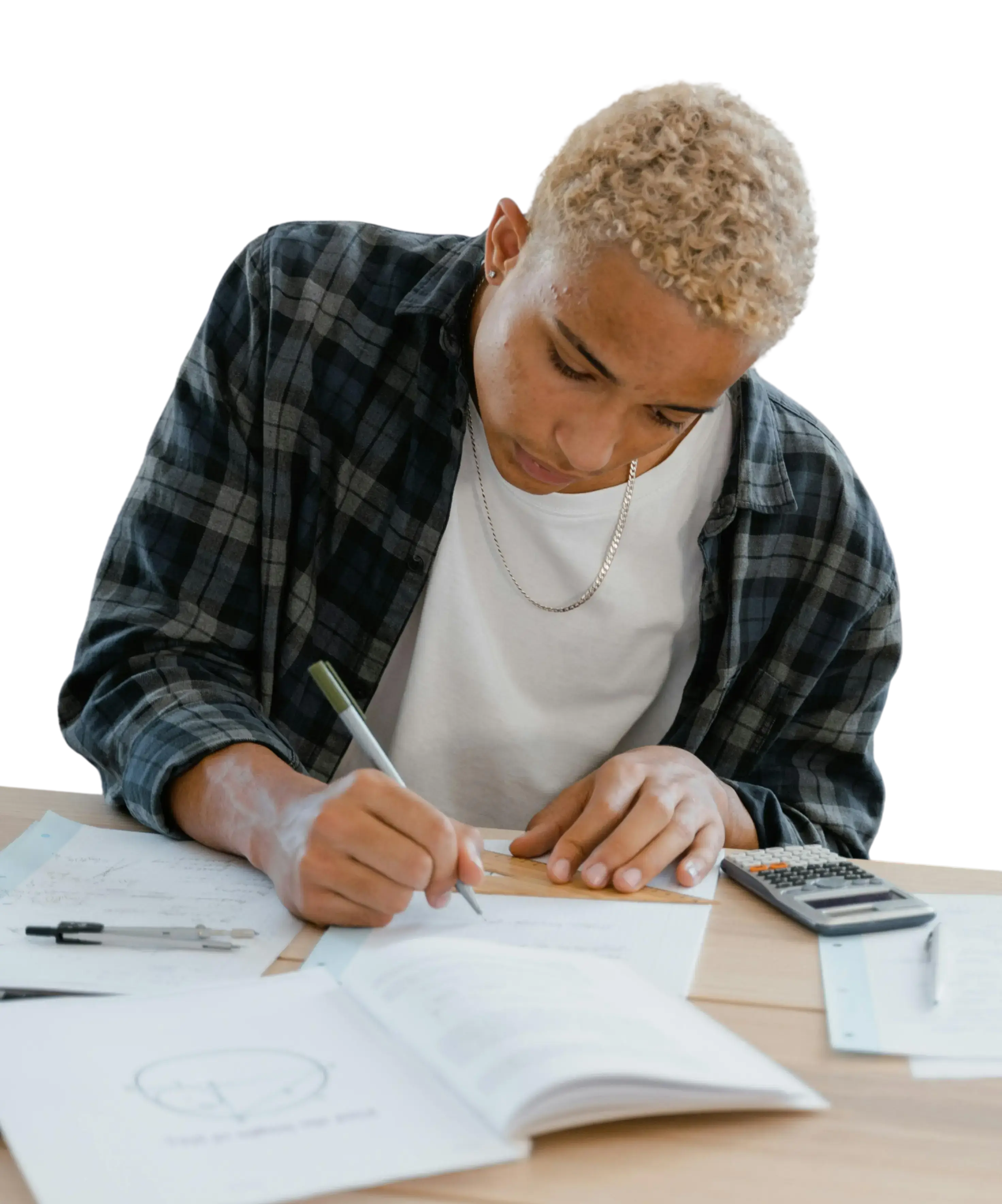 Young adult working through an executive function coaching session