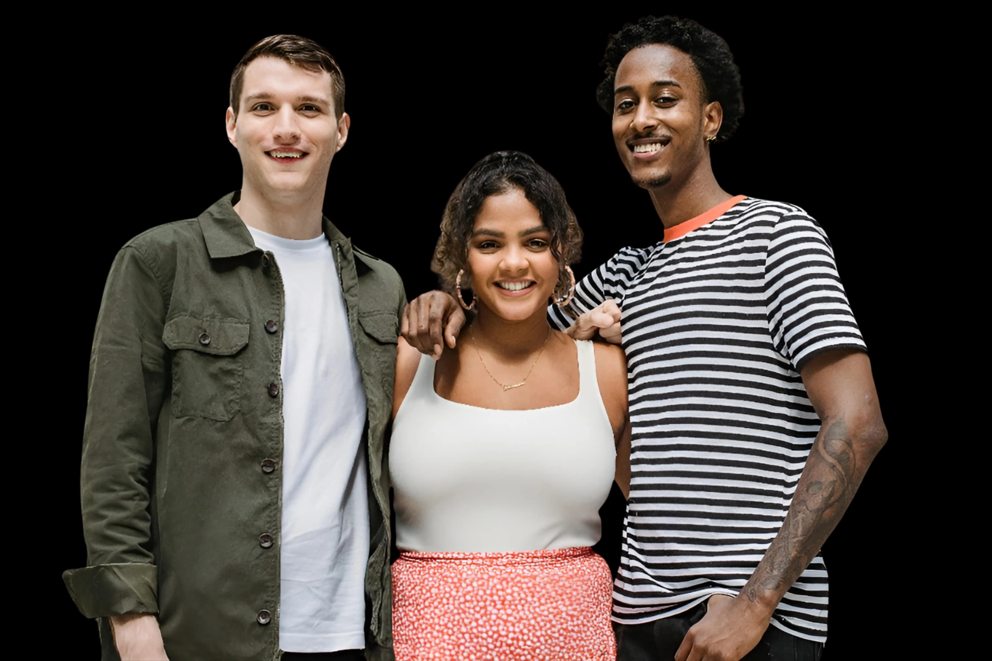 Confident young professionals smiling together